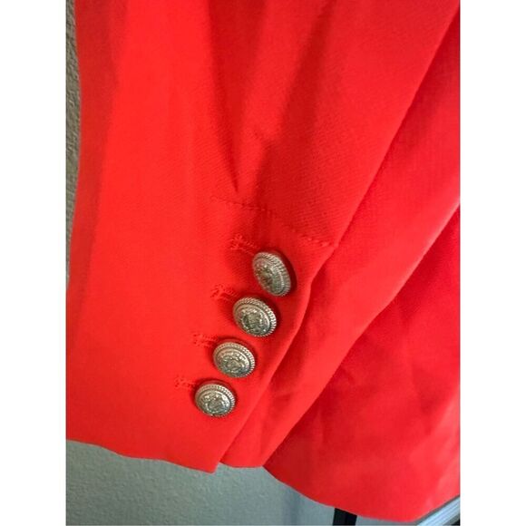 Generation Love Leighton Crepe Blazer in Papaya Size S - Picture 5 of 9